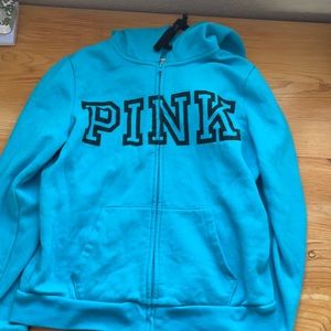 Pink blue hoodie